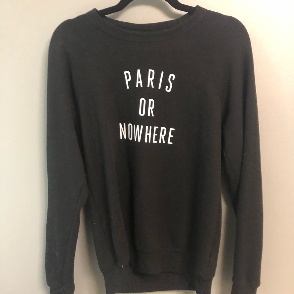Black Knowlita Paris or Nowhere Sweater